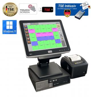 Wincor Nixdorf Gastronomie TSE Kasse Touchscreen EIS CAFE RESTAURANT Kassensystem mit Zertifikat Win 11