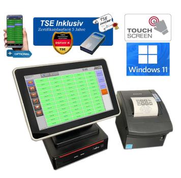 Mini TSE Konforme Kassensystem Gastronomie Restaurant 10,1 Zoll Touchscreen Windows 11 PosProm Promax 3.7