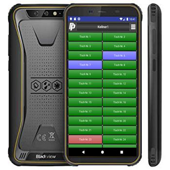 Kellnerterminal Kassenterminal Bestellterminal mit Software PoSProm Order 13,97cm 5,5 Zoll Touch Display Android NEU.OVP