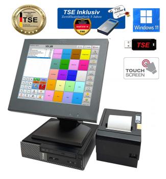 Einzelhandel Kasse Laden Handel Computerkasse Touchscreen Kassensystem POSprom KassenSichV / TSE 2026 Finanzamt Konform Windows 11