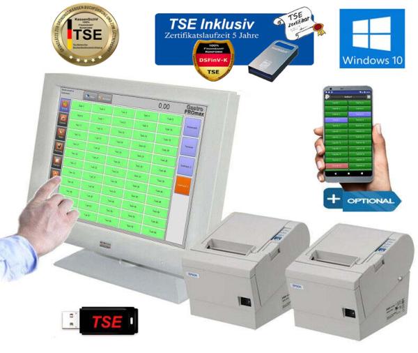 Touchscreen - Kasse mit TSE Chip inkl Zertifikat Pizza Lieferdienst Kasse Gastronome Kassensystem Restaurant Kasse
