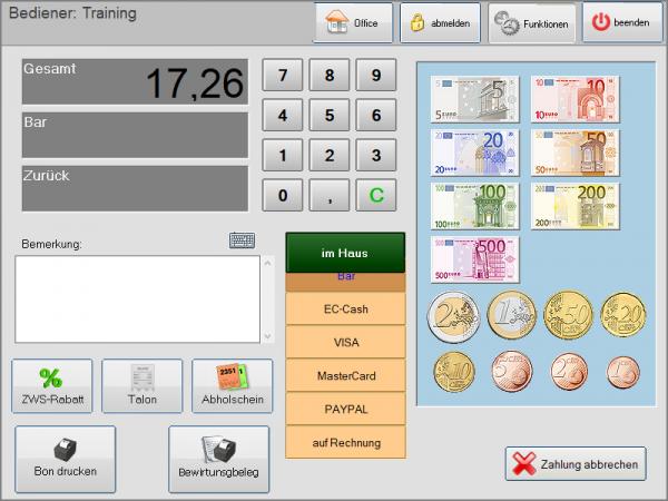 12 Zoll Kasse TSE Konform Kassensystem Einzelhandel Friseur Textil Kiosk Imbiss Inkl. Software Windows 10 KassenSichV / TSE 2025 - Inkl. TSE Modul