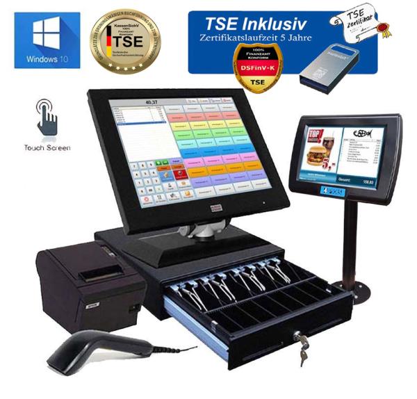 Wincor Nixdorf Touchscreen-15 Zoll Getränkemarkt Kassensystem Einzelhandel Kisok Laden Spätshop Supermarkt mit Moderne Multimedia-Kundendisplay Win 10