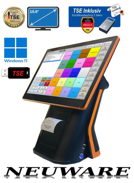 Elegante All In One Kassensystem für Einzelhandel Imbiss Bistro mit Zertifizierte TSE modul