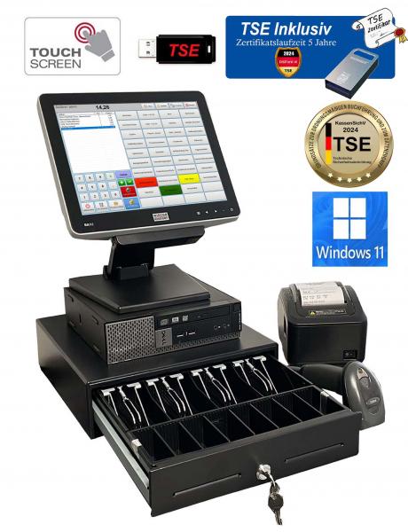 Touchscreen Kassensystem mit TSE Modul Kasse für KIOSK BÄCKEREI TEXTILLADEN IMBISS FRISEURSALON & KOSMETIKSTUDIO Posprom