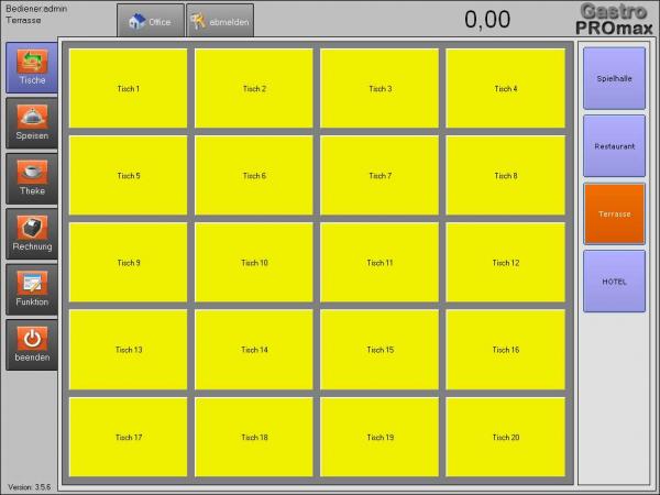 Professionelle Gesetzkonforme Elektronische Kassensystem Touchscreen für Gastronomie und Restaurant Pizza & Sushi Lieferservice mit TSE Modul inkl Zertifikat Windows 11