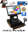 All In One Kassensystem Einzelhandel mit integrierte Bondrucker und Kundendisplay +TSE Stick POSPROM Kiosk Windows 11 NEUWARE