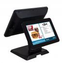 All in One Professionel Touchscreen Kassensystem mit 15 Zoll Trinkhalle Kiosk Kasse Laden + TSE Stick inkl Zertifikat Posprom Windows 11 Neu + Multimedia Kundendisplay