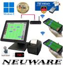 ALL IN ONE 15'' Gastronomie Kassensystem +  2 x Kellnerterminal Touchkasse Restaurant NEU.OVP KassenSichV / TSE Swissbit Finanzamt Konform Windows 11