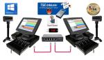 2 x Netzwerk Einzelhandel Kasse Touchscreen Kassensystem POSProm KassenSichV / TSE 2024 Finanzamt Konform
