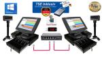 2 x Netzwerk Einzelhandel Kasse Touchscreen Kassensystem POSProm KassenSichV / TSE Finanzamt Konform