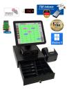 NEUWERTIG 12" TSE Kasse + Geldlade Kassensystem Touchscreen für Eiscafe Restaurant und Gastronomie mit TSE Modul inl Zertifikat Windows 11 Gesetzkonform