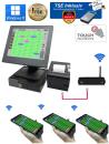 Gastrokasse mit 3 x Kellnerterminal Restaurant Kassensystem Eiscafe +TSE Stick inkl Zertifikat PosProm Promax 3.7